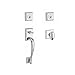 Baldwin DCNAPXELLTSR260 Reserve Double Cylinder Handleset Napa x Ellipse with Traditional Square Rose, Bright Chrome Finish