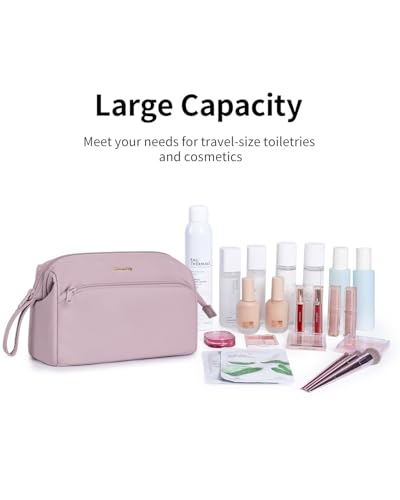 Image of Narwey Travel Makeup Bag Toiletry Bag, Large Cosmetic Bag for Women Girls