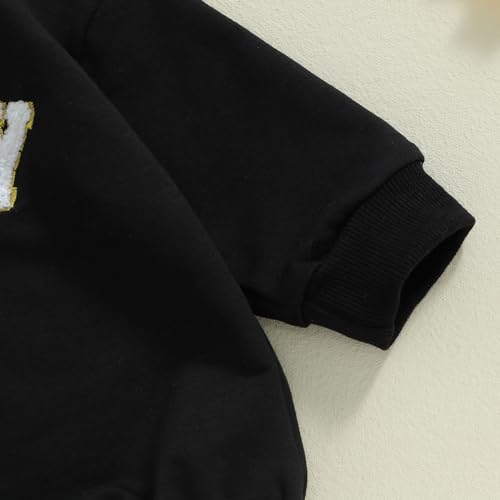 Newborn Halloween Baby Girl Boy Outfit Spooky Ghost Romper Letter Print Embroidered Sweatshirt Fall Winter Clothes3