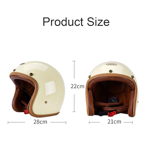 Casque vintage à face ouverte avec boucle à dégagement rapide style rétro
