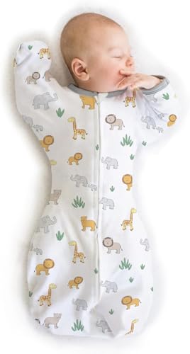Amazing Baby Transitional Swaddle Sack, Arms Up Half-Length Sleeves & Mitten Cuffs, Swaddle for Newborn Transition to Baby Sleep Sack Wearable...