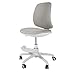 WNNY Office Chair Schreibtischstuhl Drehstuhl Ergonomischer Bürostuhl-Schreibtischstuhl, Computertisch-Arbeitsstuhl, Drehbarer Armloser Kinder-Lernstuhl Mit Pedal, Rot, Grau (Farbe : Gray)
