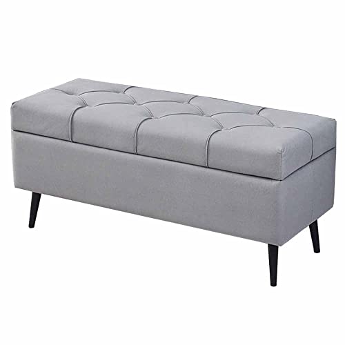 Repose-Pieds 23,6” Banc de Rangement Rectangulaire Pratique Couleur Huise