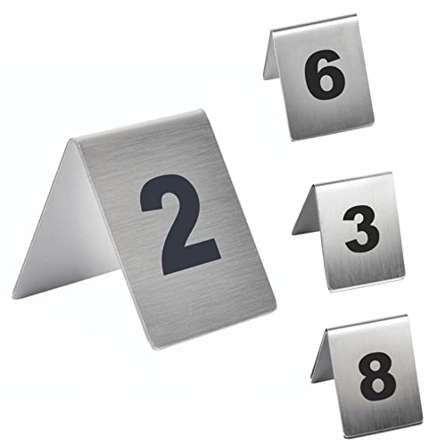 Plaque de numéro de table en inox V3VOGUE robuste style durable