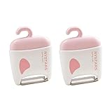 Gemüseschäler Vielseitiger Multifunktionsschaber Kartoffelschäler Spargelschäler Klingen für Gurken Karotten Birnen Haushalt Kochen Outdoor Unterwegs Camping (2, Rosa Schäler)