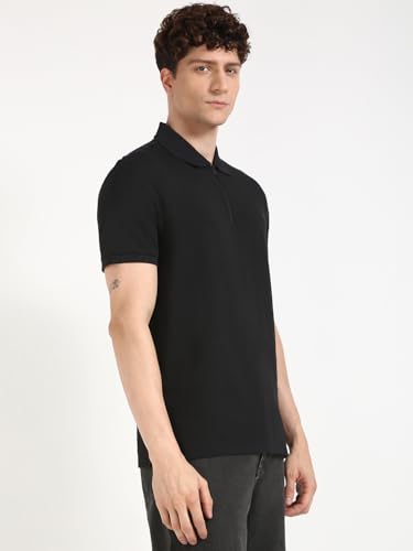 Image of Calvin Klein Men's Tech Zip Polo Black