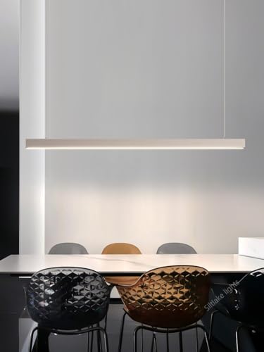 Ceiling Chandelier, LED ���_�����C�g���r���O���[���_�C�j���O���[���I�t�B�X�����O�V�����f���A���݂艺�����C�g�L�b�`���o�[�y���_���g���C�g(White 120cm,Warm)