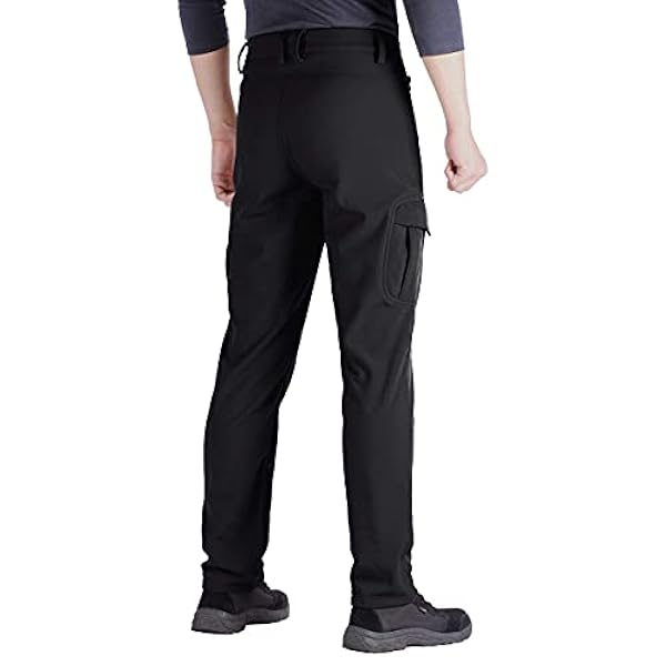 FREE SOLDIER Pantaloni da Lavoro Uomo Pantaloni Sci Termici Pantaloni Trekking Impermeabile Invernali Pantaloni da Caccia Militari Tattici Pantaloni da Neve Softshell Foderati in Pile