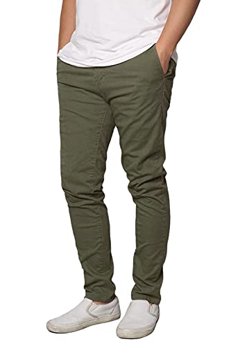 URBANJ Men's Casual Stretch Skinny Chino Pants