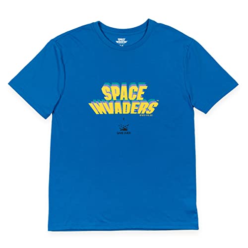 Space Invaders Mens Short Sleeve Cotton Pajama Shirt