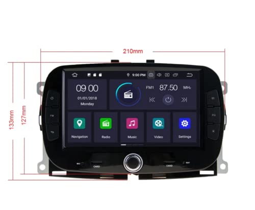 ESTOCK1 ANDROID 14 Autoradio Navigatore COMPATIBILE Per Fiat 500