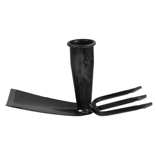 KONTONTY Ergonomic Carbon Steel Garden Hoe Weeding Tool Rake and Cultivator Long Handle for Versatile Design