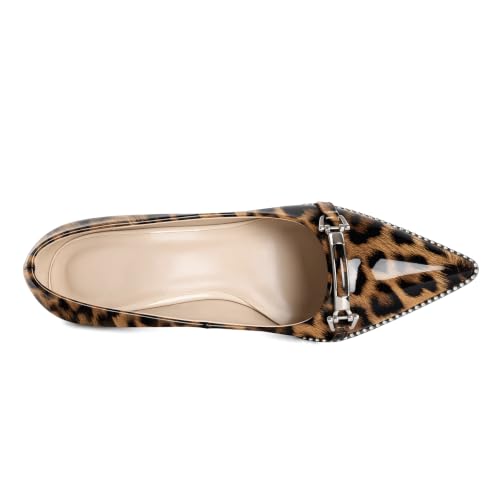 Image of Women's High Heel Pumps Stiletto Heel Pumps for Women Pointed Toe Heels Elegant Classic 3.5 Inch Beaded Pumps
