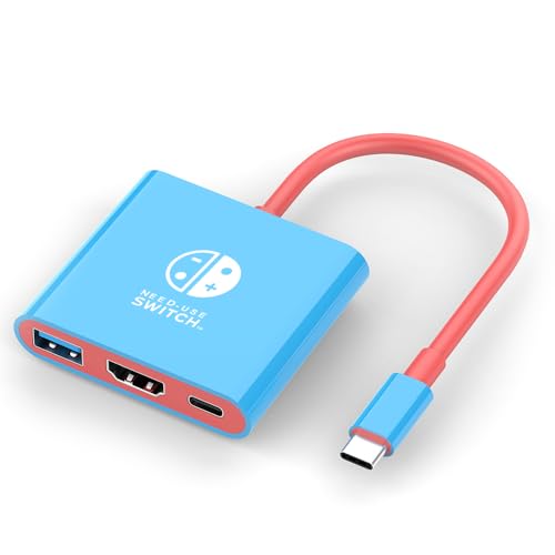 2026 Switch 2 Dock for Nintendo Switch 2 Adapter 3 in 1 with 4K 60Hz HDMI 2.0, USB 3.0 Port, USB C...