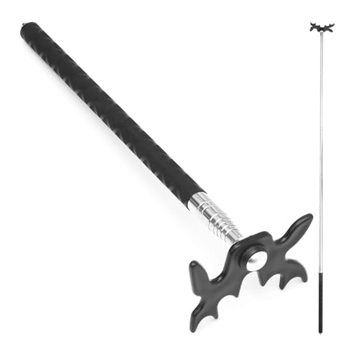 Aphohome Retractable Billiard Cue Bridge Stick with Plastic Head, 7 Shooting Positions Pool Cue Accessory for Snooker, Extends 35cm-150cm (14'-59') for Home Party Club Pool Table