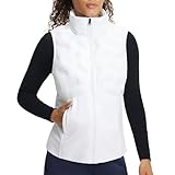 M MAELREG Golf Vest for Women Lightweight Slim Fit Outerwear Puffer Vest Windproof Sleeveless Warm Winter jacket