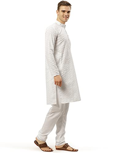 Image of Jompers Men's Embroidered Straight Kurta Pyjama Set.