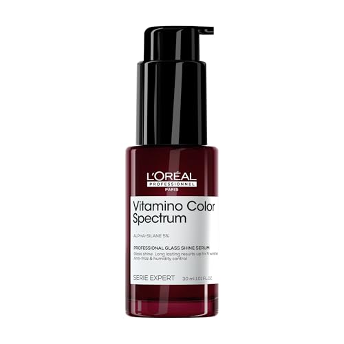 L'Oréal Professionnel Siero Glass Shine Anti Crespo, Termoprotettore per Capelli Luminosi, Vitamino Color Spectrum, 30ml
