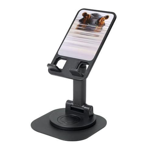 EdWal Hippo Print - Soporte plegable ajustable para teléfono, soporte giratorio de 360 grados para escritorio, artículos esenciales de viaje