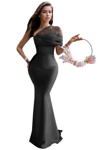 Image of Dream Wedding One Shoulder Satin Bridesmaid Dresses