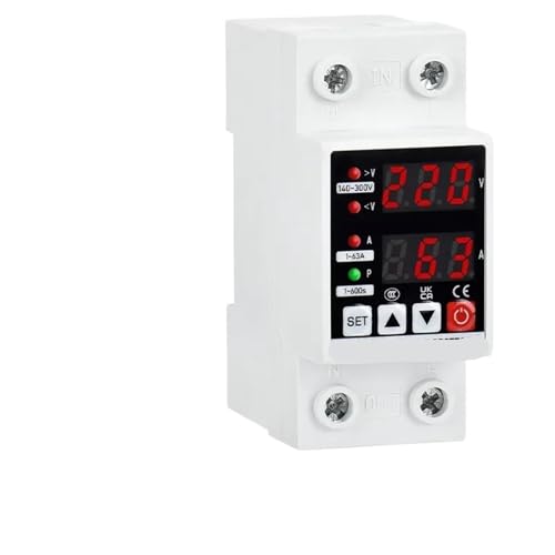 Protecteur de surtension réglable 220V relais de tension 63A pour tableau électrique