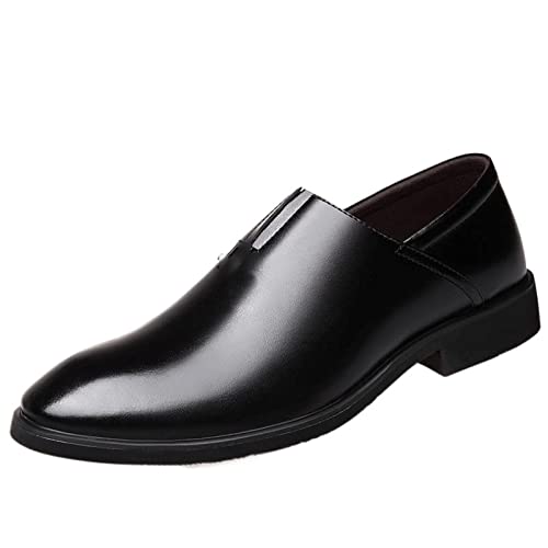 Zapatos de cuero de negocios para jóvenes que buscan calzado plano de vestir formal