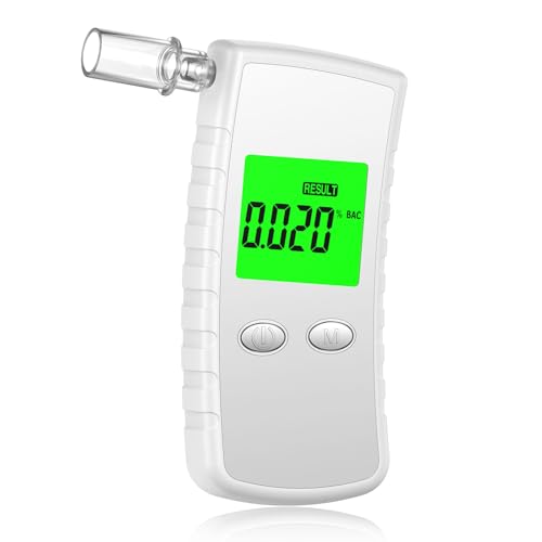 Alkoholtester Polizeigenau, Alkoholtester Promillemessgerät mit LCD-Display, Professioneller Alkoholmessgerät mit 10 Mundstücken, Hochpräziser Promillemessgerät für den Heim- und Partygebrauch(Weiß) Alkoholtester Polizeigenau, Alkoholtester Promillemessgerät mit LCD-Display, Professioneller Alkoholmessgerät mit 10 Mundstücken, Hochpräziser Promillemessgerät für den Heim- und Partygebrauch(Weiß)
