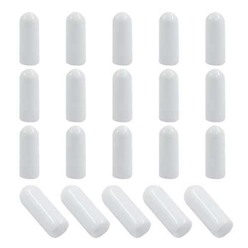 Image of 120 Pcs 5mm Rubber End Caps Bolt Screw Protector, White