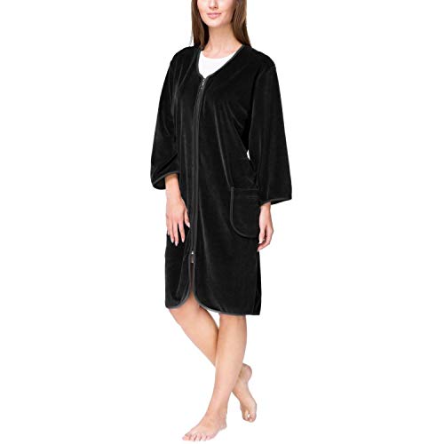 ᐈ Batas de mujer con cremallera Negras Modelos 2024