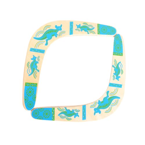 VICASKY 2 piezas Boomerang de madera para exteriores color azul miniatura 1
