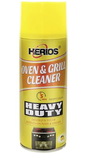 HERIOS Heavy Duty Oven and Grill Cleaner Foam 450ml Deep Clean in 5 Minutes