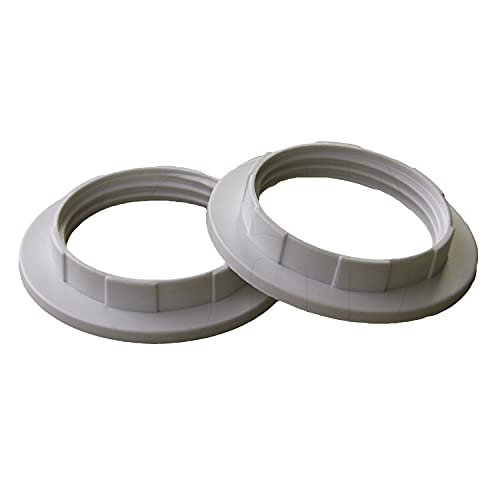 E26 E27 Lamp Shade Collar Rings,Jnxqwe Light Socket Ring,E26 E27 Lock Socket Replacement Adapter Ring With Inner Diameter Of 1.57 Inches（40Mm）, Retainer Rings For Light Fixture (4, White) #TOP1