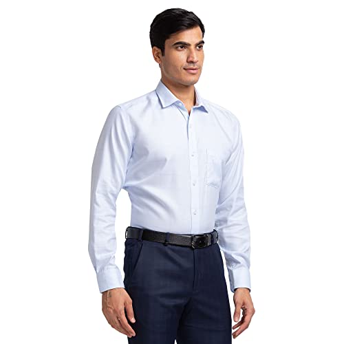 Image of Park Avenue Men's Pure Cotton Checks Pattern Regular Fit Semi Cutaway Collar Full Sleeve Formal Shirt
