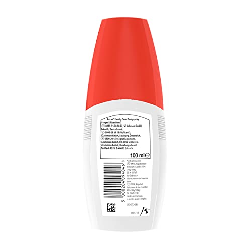 Autan Family Care Pumpspray Mückenschutz für die Familie, Repellent, mit Aloe Vera, Travel Essentials, 1er Pack (1 x 100 ml)