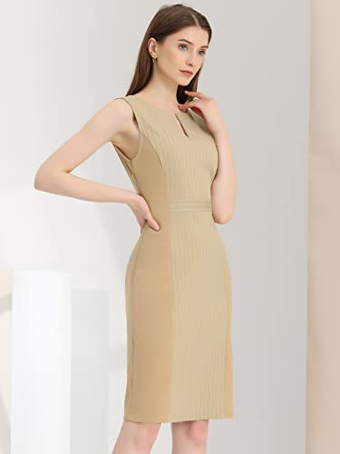 Image of Allegra K Women's Work Sheath Dress Sleeveless Business Office Pencil Dresss
