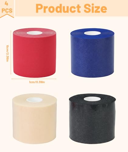 Image of 4 Pcs Badminton Cushion Wrap, Badminton Grip Tape, Cushion Wrap for Badminton Grip, Helps Reduce Hand Fatigue, Suitable for Badminton and Other Racket Sports