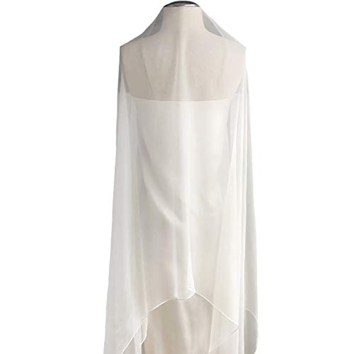 Pure Silk Chiffon Shawl/scarf, Oblong Size 76" L x 34" W, Off White4