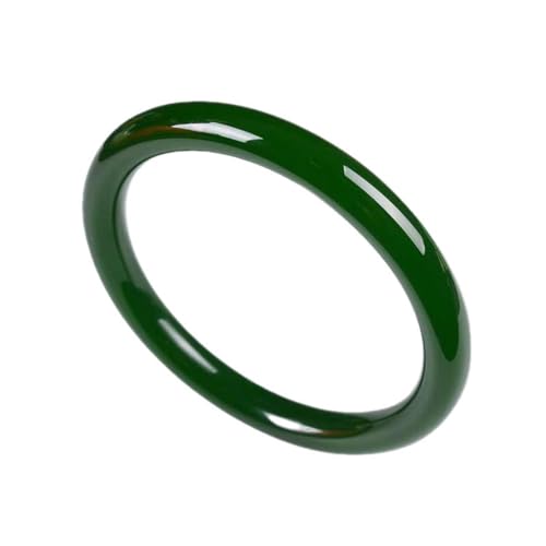 Bracelet en jade naturel un cadeau précieux sous forme de jonc fin vert épinards