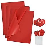 BEISHIDA 100 Sheets Red Tissue Paper Bulk, Wrapping Tissue Paper for Gift Bags, 14 x 20 Inch Gift Wrap for Valentine Birthday Wedding Graduation DIY Crafts Holiday Flowers