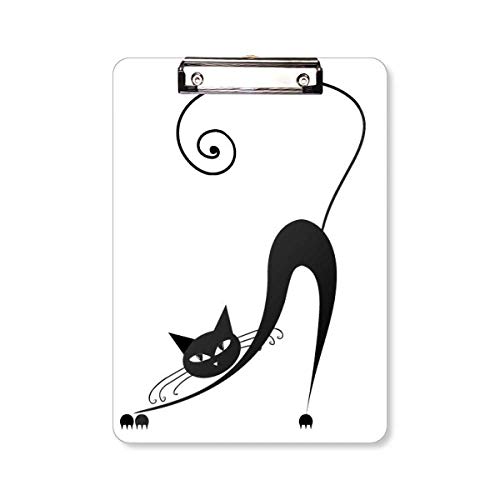 Carpeta elástica de gato de Halloween y animales clasificador A4 negro para folios