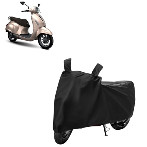 Image of Kerwa Waterproof Bike Cover Compatible with Bajaj Chetak Electric | Dust Proof, UV-Resistant, Mirror Pocket with Windproof Buckle Strap