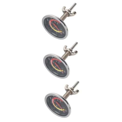 Cabilock 3 Pcs Metal Dial Thermometer Professional BBQ Oven Thermometer for Kitchen Cooking