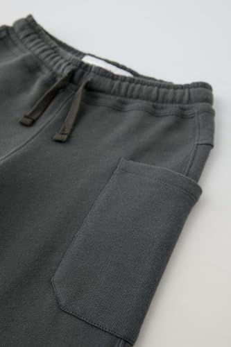 Image of Alan Jones Clothing Boys Regular Mid Rise Solid Plush Pants with Pockets