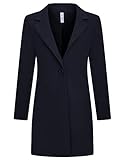 Zarlena Damen Mantel klassischer Female Trenchcoat Made in Italy Navyblau XL