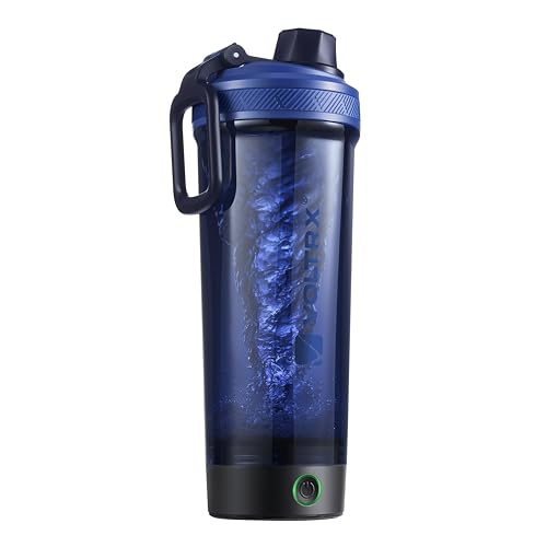 Image of VOLTRX Shaker Bottle, Gallium USB C Rechargeable Electric Protein Shake Mixer, Shaker Cups for Protein Shakes and Meal Replacement Shakes, BPA Free, Made with Tritan, Midnight Blue, 27oz