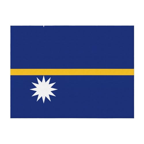 Couverture de lit microfibre avec drapeau de Nauru légère et douce - 2
