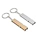 Inzopo 2 Piece Emergency Whistles Aluminium Training Whistles with Key Ring for Parrot Dog Training