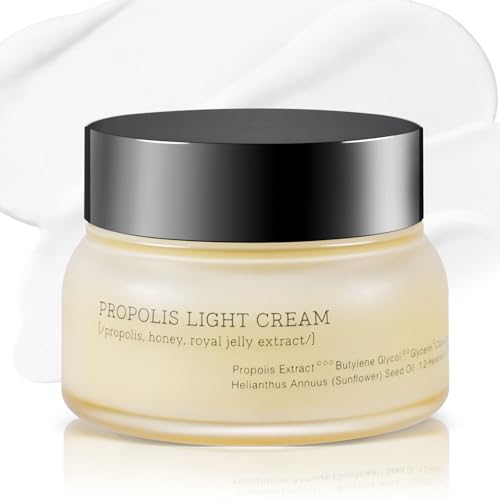 Full Fit Propolis Light Cream, 2.19 Fl.oz / 65ml, Propolis 64.5%, Hydratant quotidien jour et nuit, Non testé sur les animaux, Sans paraben, Korean Skincare