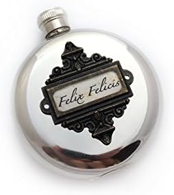 Felix Felicis Harry Potter Inspired Round Flask with Glass Window 5 oz Stainless Steel by Harmless Habit