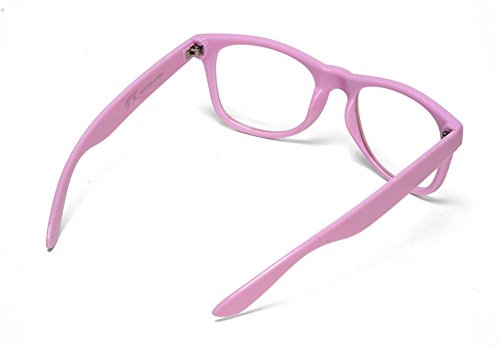 Classic Vagabond Sunglasses with Clear Lens, Pink Frame2